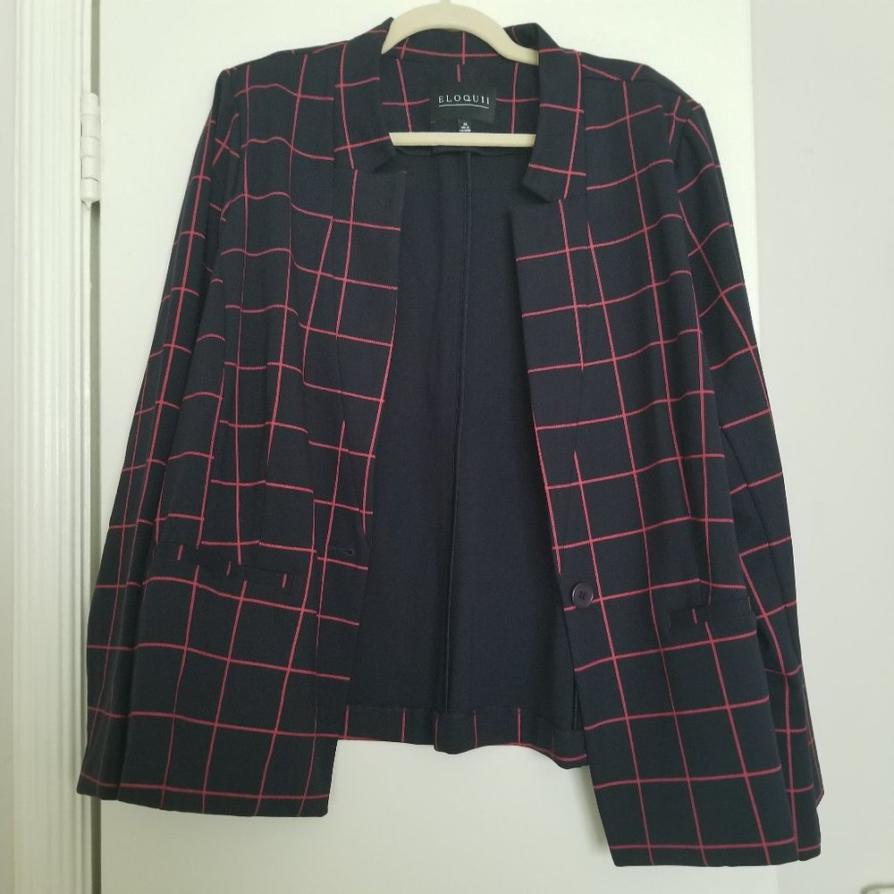 Eloquii 9-to-5 Windowpane Blazer